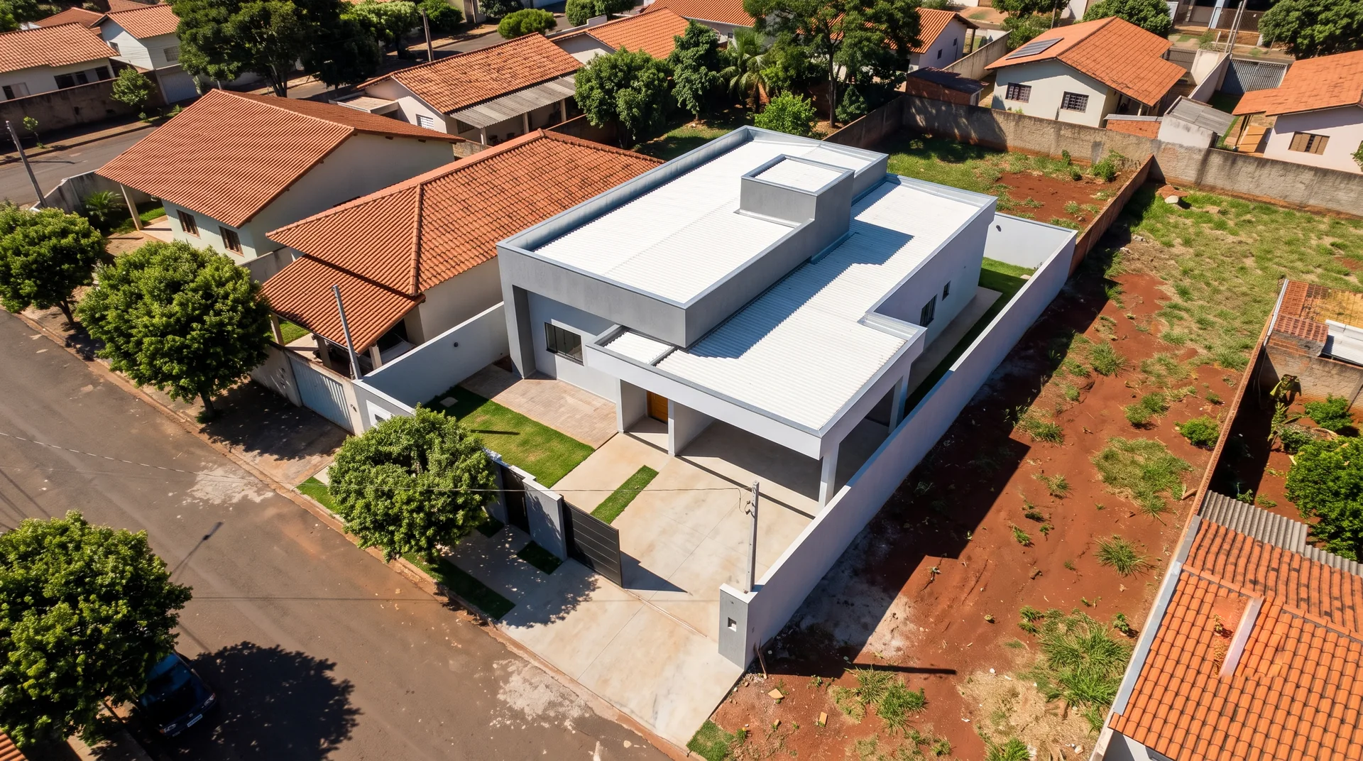Casa residencial entregue pela Dust na região de Piracicaba, vista aérea